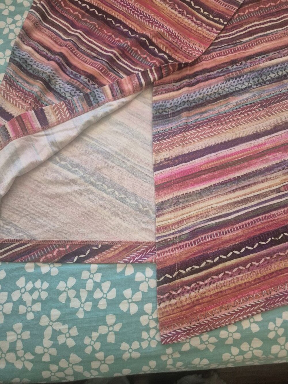 Peruvian Connection Diagonal Seamed Multi-striped Dress